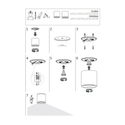 Lampa Sufitowa PARANA Złoty 1xGU10 IP44
