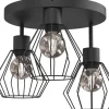 Lampa Sufitowa PARKLA Czarny Metalowy Klosz 3xE27