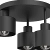 Lampa Sufitowa PARKLA Czarny Metalowy Klosz 3xE27
