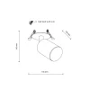 Lampa sufitowa podtynkowa Spot NEX czarna 1xGU10