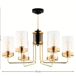 Lampa sufitowa RAMIREZ złota 6xE27