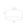 Lampa Sufitowa RONDO Czarny Abażur 4xE27 45cm