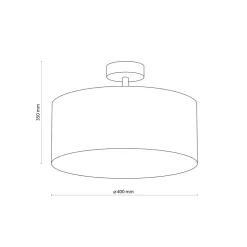 Lampa Sufitowa RONDO Czarny Abażur 4xE27 45cm
