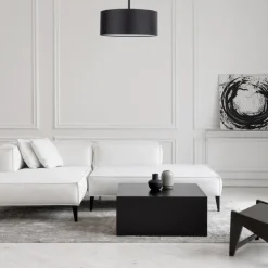 Lampa Sufitowa RONDO Czarny Abażur 4xE27 45cm