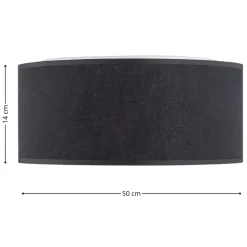Lampa sufitowa RONDO czarna 4xE27 50 cm