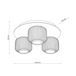 Lampa sufitowa SALVIA brązowa 3xE14