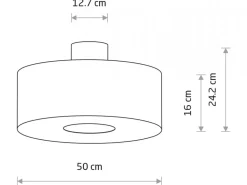 Lampa sufitowa SANTANA M kremowa 1xE27
