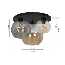 Lampa sufitowa SOFIA mix 3xE27