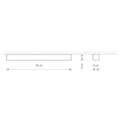 Lampa Sufitowa SOFT Biały 1xT8 16W LED 3000K 95cm