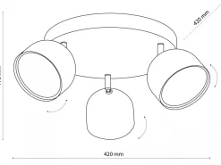 Lampa Sufitowa Spot ALTEA Biały Koło 3xGU10 AR111