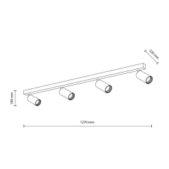 Lampa sufitowa Spot AMIS biała 4xGU10