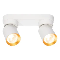 Lampa Sufitowa Spot ANDY Biały Złoty 2xGU10 22cm