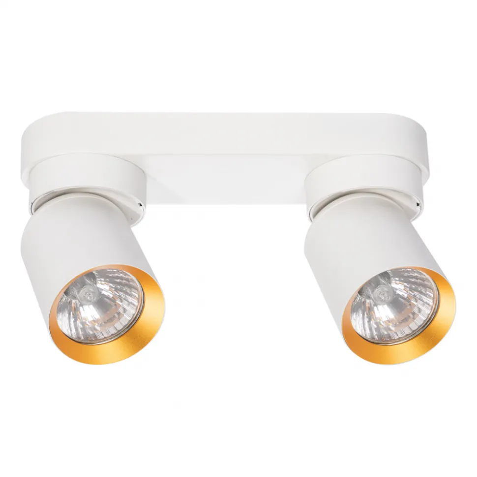 Lampa Sufitowa Spot ANDY Biały Złoty 2xGU10 22cm