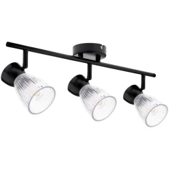 Lampa Sufitowa Spot BEST Czarny Szklane Klosze 3xE14