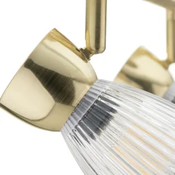 Lampa Sufitowa Spot BEST Złoty Szklane Klosze 2xE14