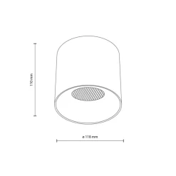 Lampa sufitowa Spot BLAZE czarna 1xLED 30W
