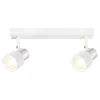 Lampa Sufitowa Spot CINO Biały Srebrny 2xGU10