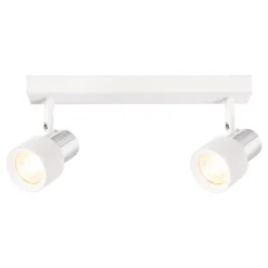 Lampa Sufitowa Spot CINO Biały Srebrny 2xGU10