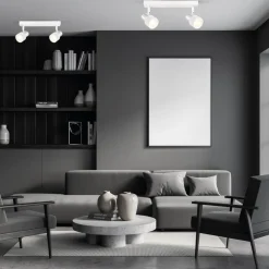 Lampa Sufitowa Spot CINO Biały Srebrny 2xGU10