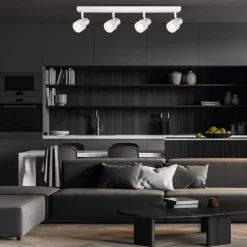 Lampa Sufitowa Spot CINO Biały Srebrny 4xGU10