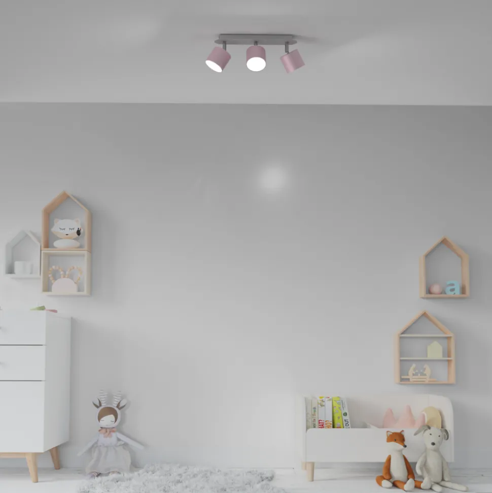Lampa Sufitowa Spot DIXIE Różowy 3xGX53 34cm