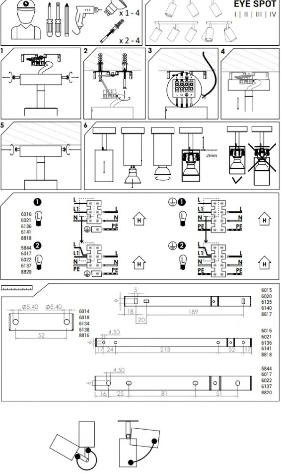 Lampa Sufitowa Spot EYE Biały 2xGU10