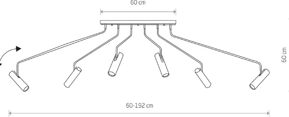Lampa Sufitowa Spot EYE SUPER Biały 6xGU10