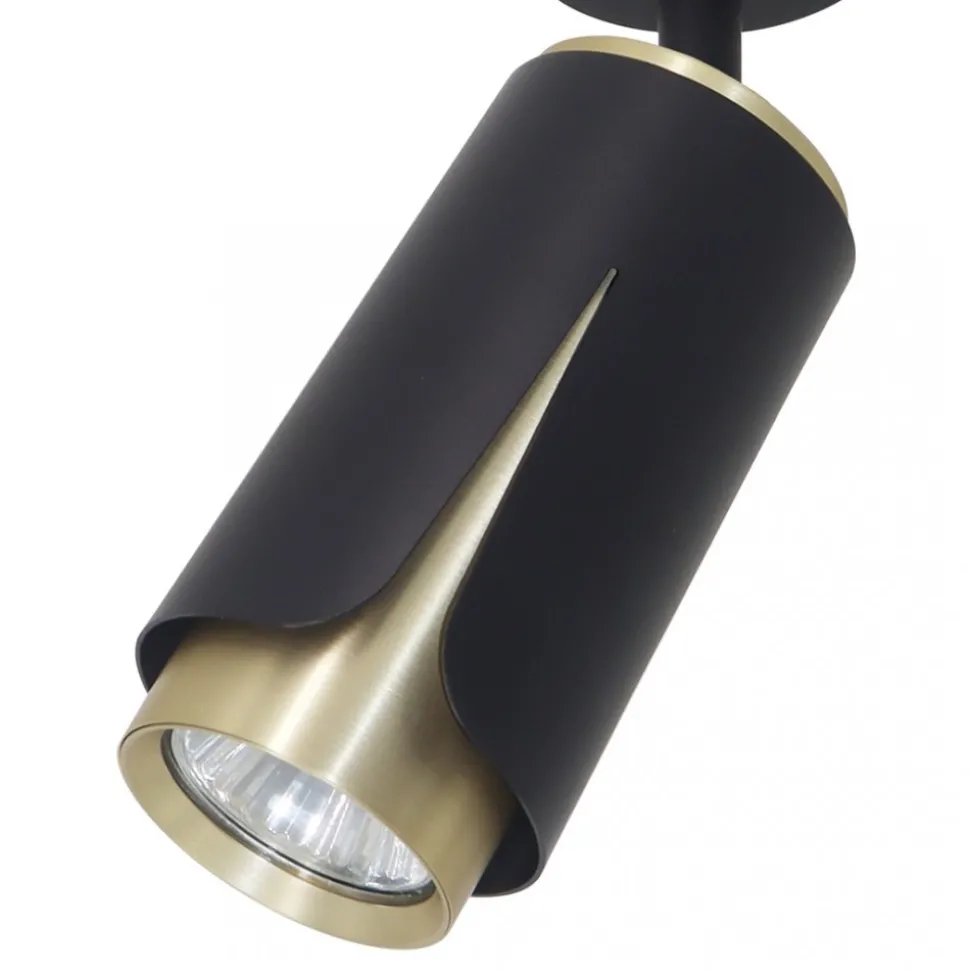 Lampa Sufitowa Spot FLOWER Czarny Złoty 1xGU10