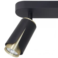 Lampa Sufitowa Spot FLOWER Czarny Złoty 2xGU10