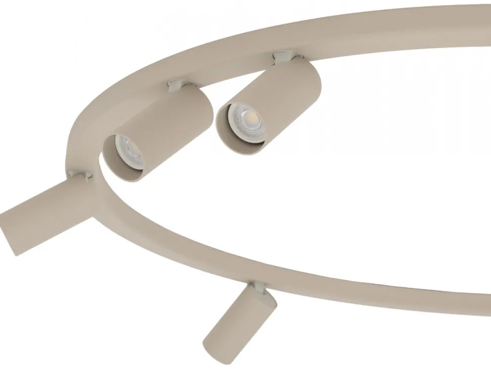 Lampa sufitowa Spot FOURTY ROUND beżowa 7xGU10