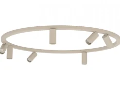 Lampa sufitowa Spot FOURTY ROUND beżowa 7xGU10