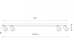 Lampa sufitowa Spot FOURTY grafitowa 4xGU10