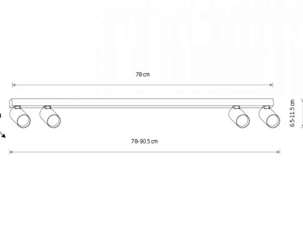 Lampa sufitowa Spot FOURTY biała 4xGU10