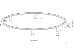 Lampa sufitowa Spot FOURTY ROUND biała 9xGU10