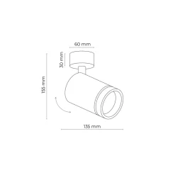 Lampa Sufitowa Spot JET Czarny 1xGU10