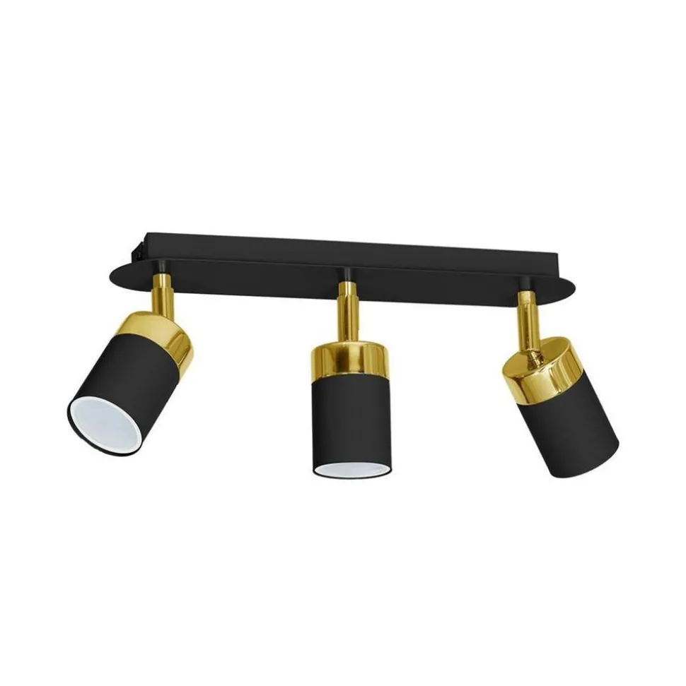 Lampa sufitowa Spot JOKER Czarny Złoty 3xGU10