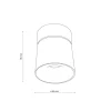 Lampa sufitowa Spot KYOTO czarna 1xLED 18W