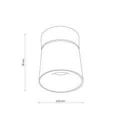Lampa sufitowa Spot KYOTO czarna 1xLED 18W