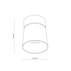 Lampa sufitowa Spot KYOTO biała 1xLED 12W