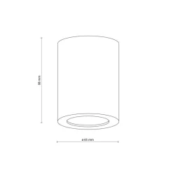 Lampa sufitowa Spot LIGNO czarna 1xGU10