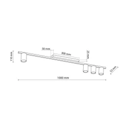 Lampa sufitowa Spot LOGAN biała 4xGU10