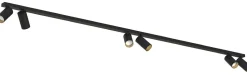 Lampa Sufitowa SPOT MONO Czarny Złoty 6xGU10