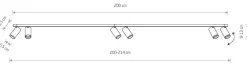Lampa Sufitowa SPOT MONO Biały Złoty 6xGU10