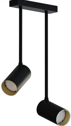 Lampa Sufitowa SPOT MONO LONG Czarny Złoty 2xGU10