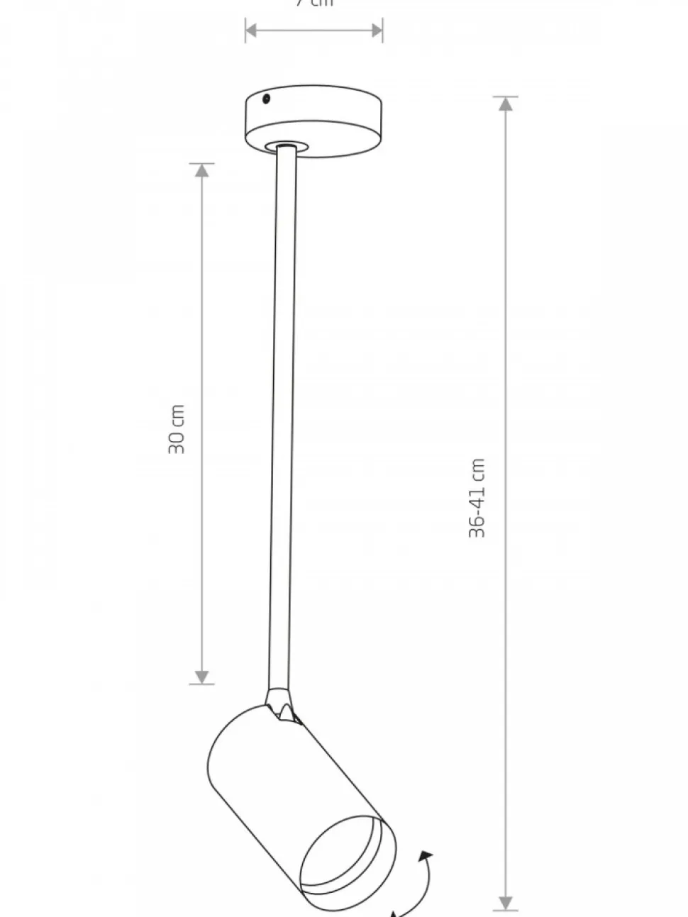 Lampa sufitowa Spot MONO LONG M biała 1xGU10
