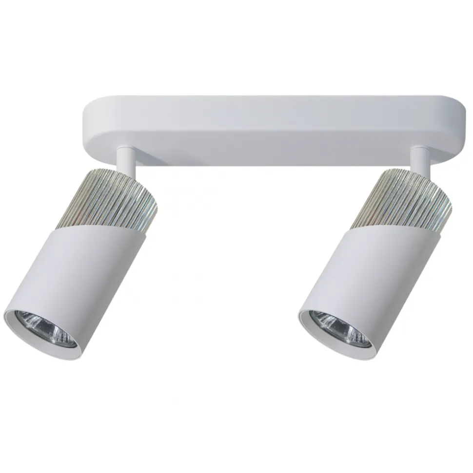 Lampa Sufitowa Spot NEO Biały Srebrny 2xGU10