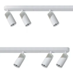 Lampa Sufitowa Spot NEO Biały Srebrny 6xGU10