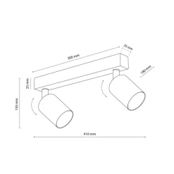 Lampa sufitowa Spot NEX sabia beżowa 2xGU10
