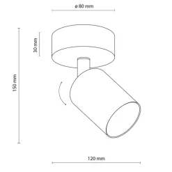 Lampa sufitowa Spot NEX sabia beżowy 1xGU10
