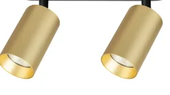 Lampa Sufitowa Spot Pipe Spot Czarny Złoty 2xGU10